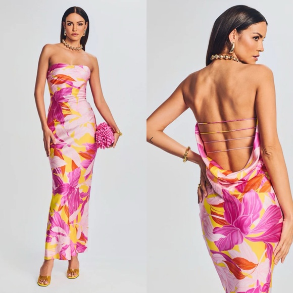 Retrofete Dresses & Skirts - Retrofete Keaton silk maxi dress in botanical floral Size Small NEW! with tags!